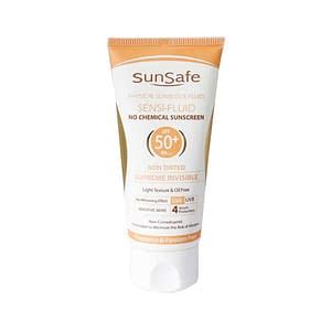 فلوئید ضد آفتاب SPF50+ فیزیکال سان سیف مناسب پوست ‌های حساس و مستعد قرمزی